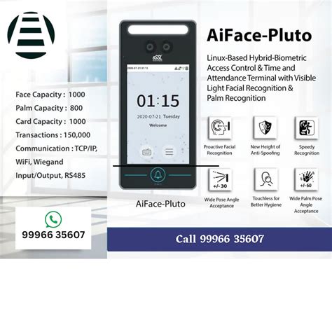 essl Face - AiFace-Pluto Biometric Attendence Machine – Navkar Systems