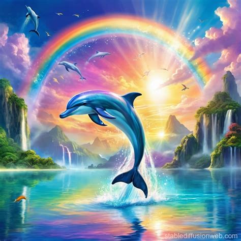Dolphin And Rainbow