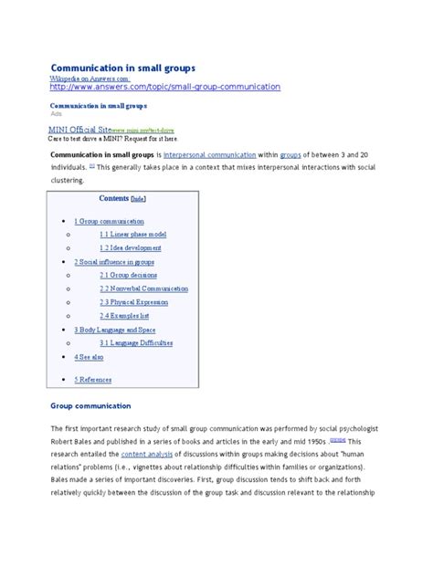 Small Group Communication Concept Map 的图像结果