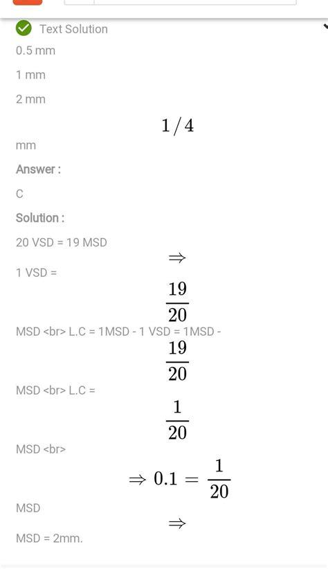 a vernier caliper has 20 vernier scale divisions .one centimetre on the ...
