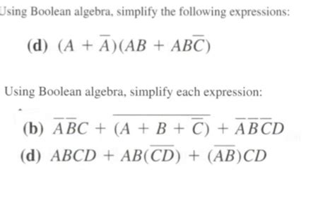 Image result for Simplify Using Boolean Algebra ABC ABC ABC ABC