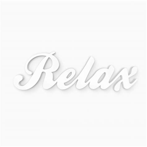 3D Relax 3D letter | wall-art.com