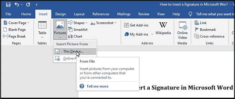 Microsoft Word Tutorial Insert Signature 的图像结果