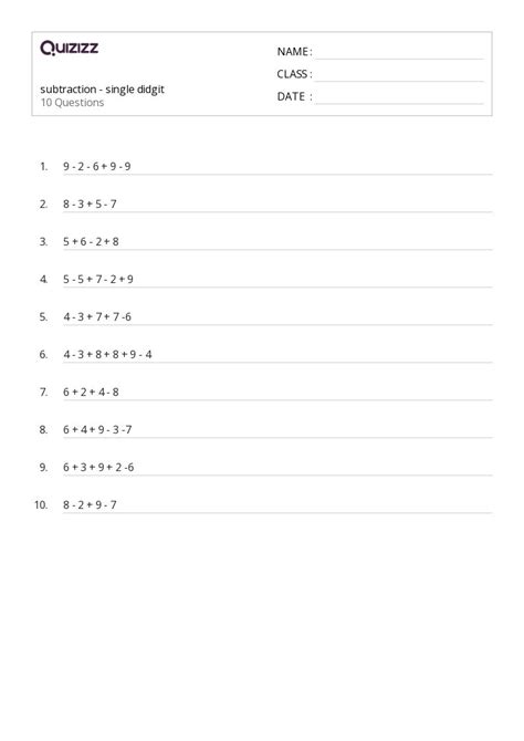 50+ Three-Digit Subtraction worksheets for 1st Class on Quizizz | Free ...