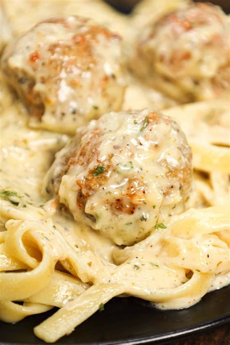 Italian Alfredo Chicken Meatballs Recipe