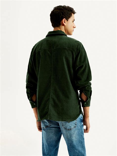 Men's Solid Spread Collar Corduroy Shacket – Levis India Store
