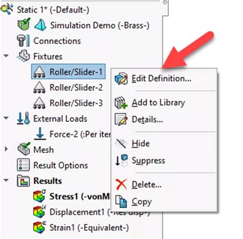 SolidWorks Simulation Allow Fixture Movement 的图像结果
