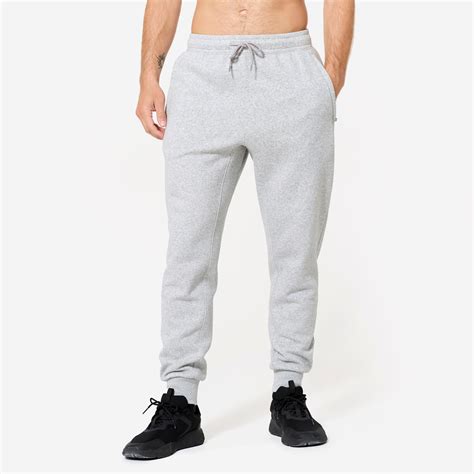 Men’s Slim-Fit Sweatpants - Grey - Domyos - Decathlon