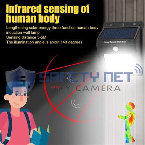 SAFETYNET 4K WiFi Camera in Solar Light Outdoor,20 LED Wireless Motion ...