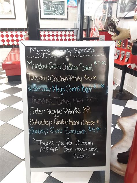 Menu at Mega Classic Diner restaurant, Flint