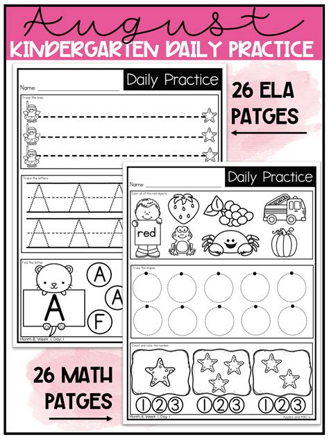 Kindergarten Morning Work / Digital and Paper for Distance Learning ...