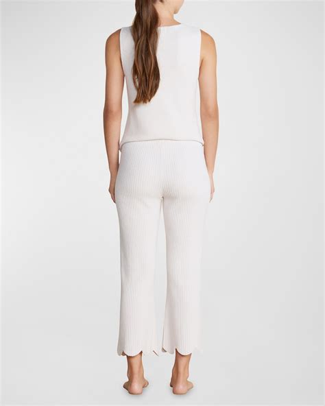 Barefoot Dreams CozyChic Ultra Lite Scalloped Lounge Pants | Neiman Marcus