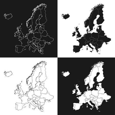 Europe Map Vector 的图像结果