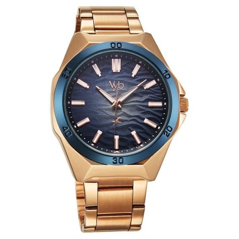 Buy Online Vyb Quest By Fastrack Quartz Analog Blue Dial Rose Gold ...