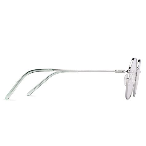 Buy Silver Green Transparent Full Rim Round John Jacobs Pro Titanium JJ ...