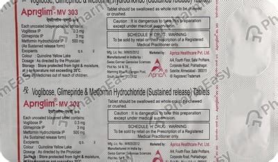 Apriglim Mv 303 Strip Of 10 Tablets: Uses, Side Effects, Price & Dosage ...