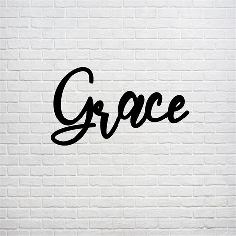 Grace Word Sign, Cursive Word Sign, Grace Sign, Wood Sign, Wooden Sign ...