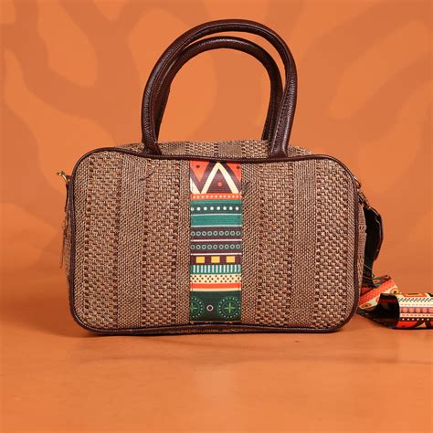 Jacquard Geometric Pattern Handbag & printed Sling with 2 compartments ...