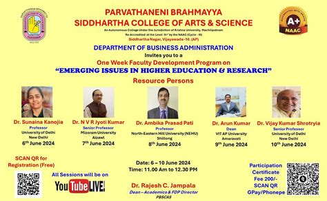 PARVATHANENI BRAHMAYYA SIDDHARTHA COLLEGE OF ARTS & SCIENCE