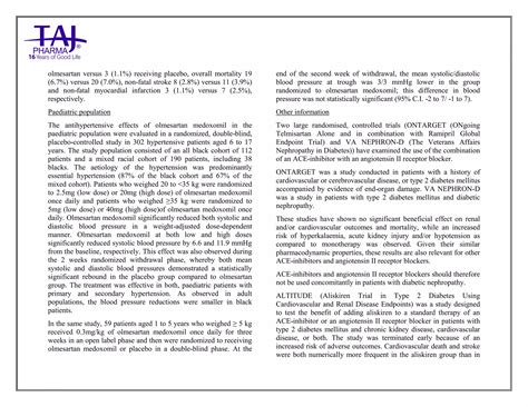 Olmesartan Tablets Taj Pharma SmPC | PDF