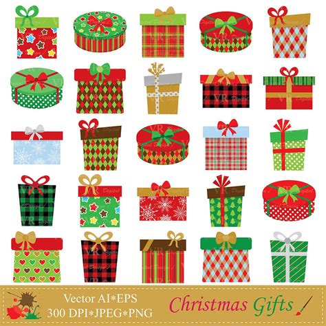 Christmas Gifts Clip Art, Christmas Presents Clipart, Christmas Gift ...