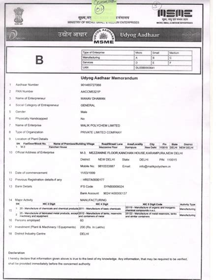 Malik Polychem Private Private Limited, Process Equipment, Material ...