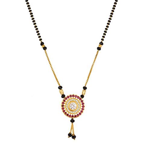 Buy The Luxor Fashion Jewellery Traditional Black Beeds Gold Plated ...