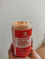 Buy MY ARMOR Cotton Crepe Bandage for Wound, 6cm X 4mt, Pain Relief ...