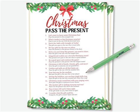 Christmas Pass the Gift Game, Christmas Gift Exchange Game, Christmas ...