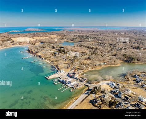 aerial view of shelter island heights and vicinity Stock Photo - Alamy
