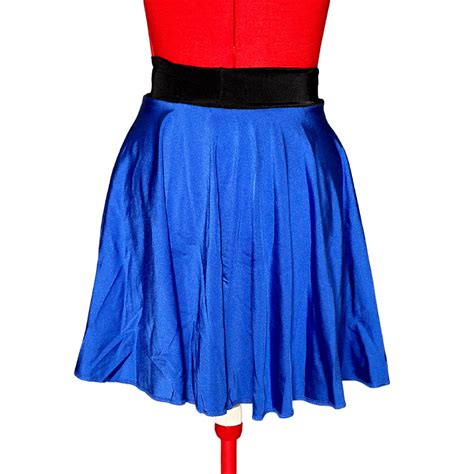 Blue & Black lycra short circle skirt – Rental – Size Small ...