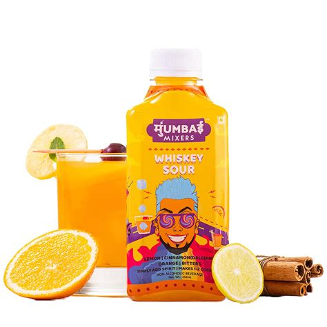 Buy Mumbai Mixers Whisky Sour Cocktail Mix | Natural Flavour, Zero ...