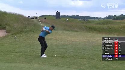 Home favourite Jesper Svensson goes close with approach to the 11th ...