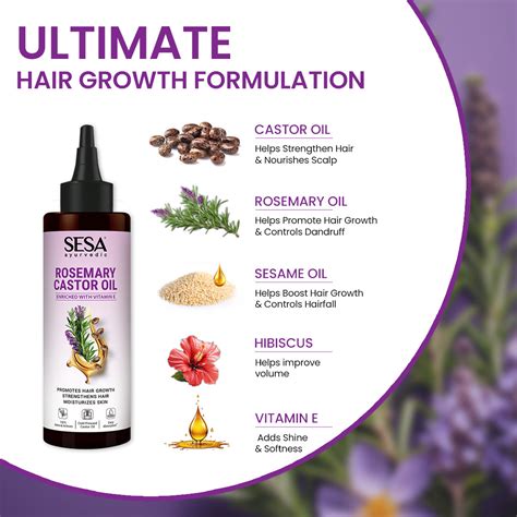 Ayurvedic Rosemary Castor Oil - 200ml – Sesa Care