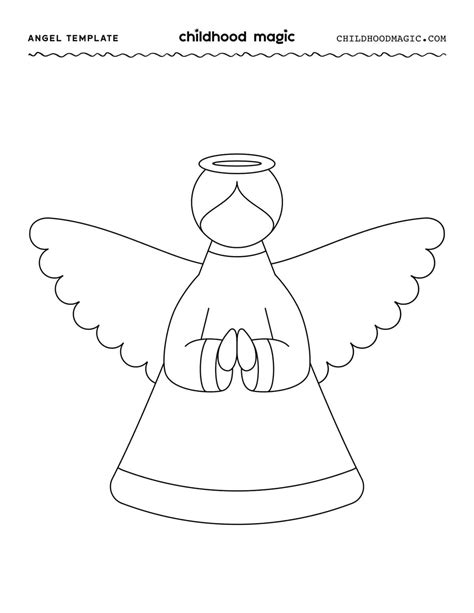 Angel Template- Free Printable - Childhood Magic