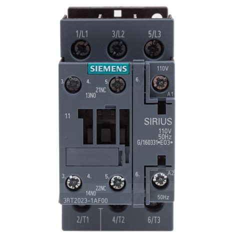3RT2023-1AF00 Siemens | Siemens SIRIUS 3RT Size S0, 3RT2 Contactor, 110 ...
