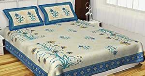 Indian Home Bed Sheet Colorful Bedroom Flatsheets 190 : Amazon.in: Home ...