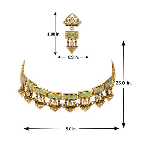 Gwalior Gold Toned Jharokha Motifs Necklace Set – VOYLLA