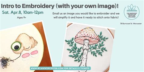 Intro to Embroidery, send me an image you want to stitch! All ages, 78 ...