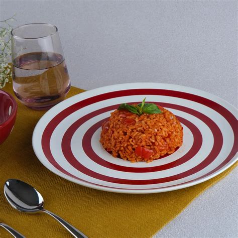 Red Premium Ceramic Dinner Plates Set of 6 | BlackCarrot
