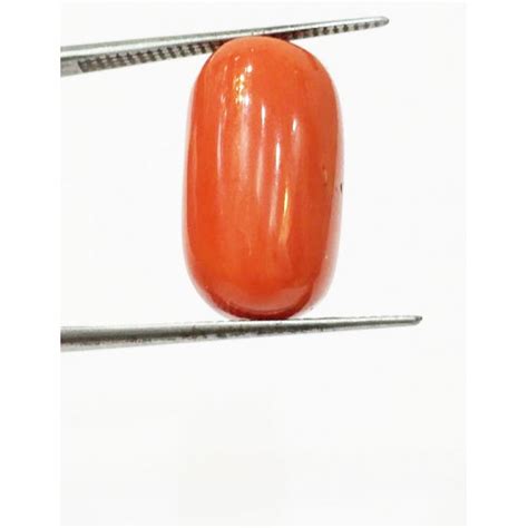 14.25 Ratti Natural certified Moonga Stone, लाल मूंगा, रेड 6000/- rs
