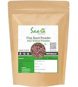 Saara HERBAL FRESH Flax Seed Powder, 100g, Alsi, Aali Vidhai, Linseed ...