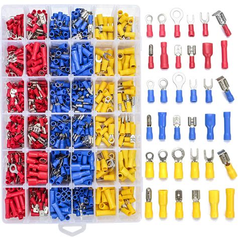 Qibaok 840PCS Electrical Wire Connectors, Insulated Wire Crimp ...