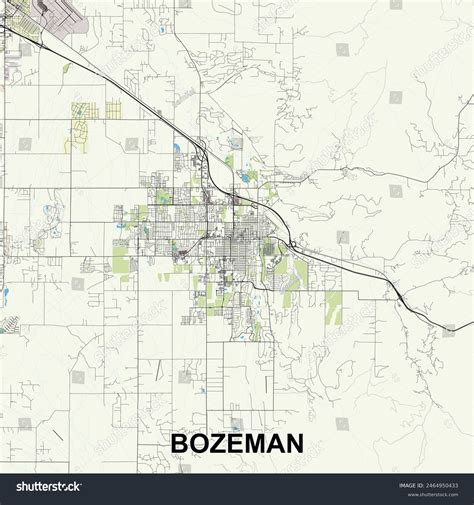 Bozeman Montana United States Map Poster Stock Vector (Royalty Free ...