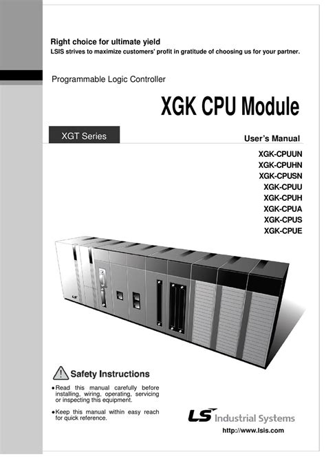 LS INDUSTRIAL SYSTEMS XGK-CPUUN USER MANUAL Pdf Download | ManualsLib