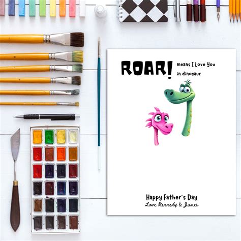 Father's Day Handprint Art Father's Day Craft DIY Father's Day Dinosaur ...