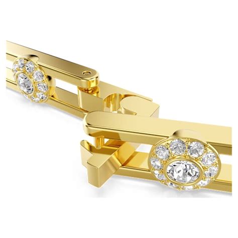 Una Angelic extender, Round cut, White, Gold-tone plated | Swarovski