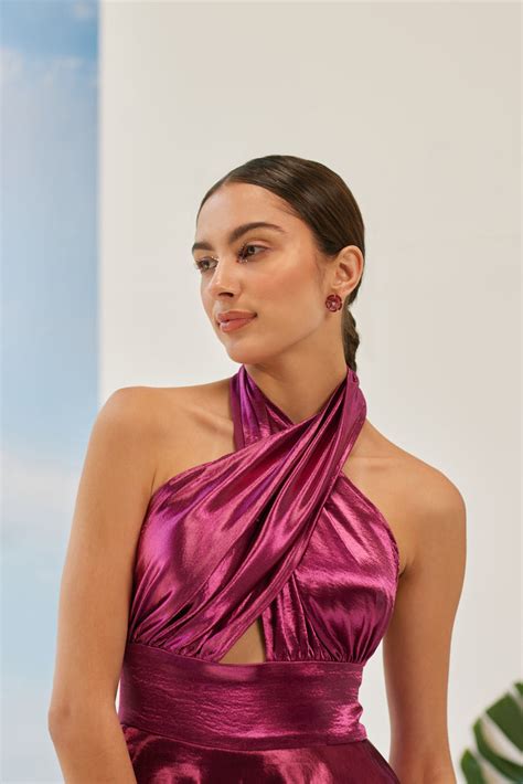 Krystal D'Souza in Fall in love halter Dress Makes You Smile – Clothes ...