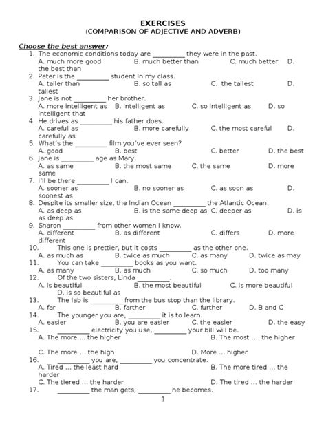 Image result for Comparison Test Exercises