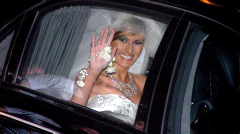 Melania Trump's stunning wedding gown that weighs 60lbs up for auction ...